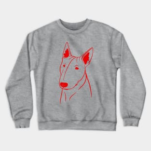 Bull Terrier (Light Blue and Red) Crewneck Sweatshirt
